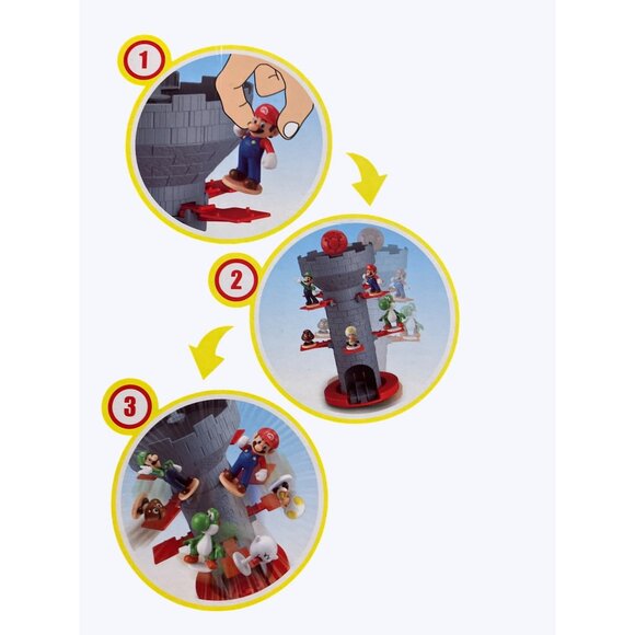 Super Mario Blow Up Shaky Tower Game By Epoch For Ages 4+ Complete - Picture 7 of 16